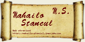 Mahailo Stančul vizit kartica